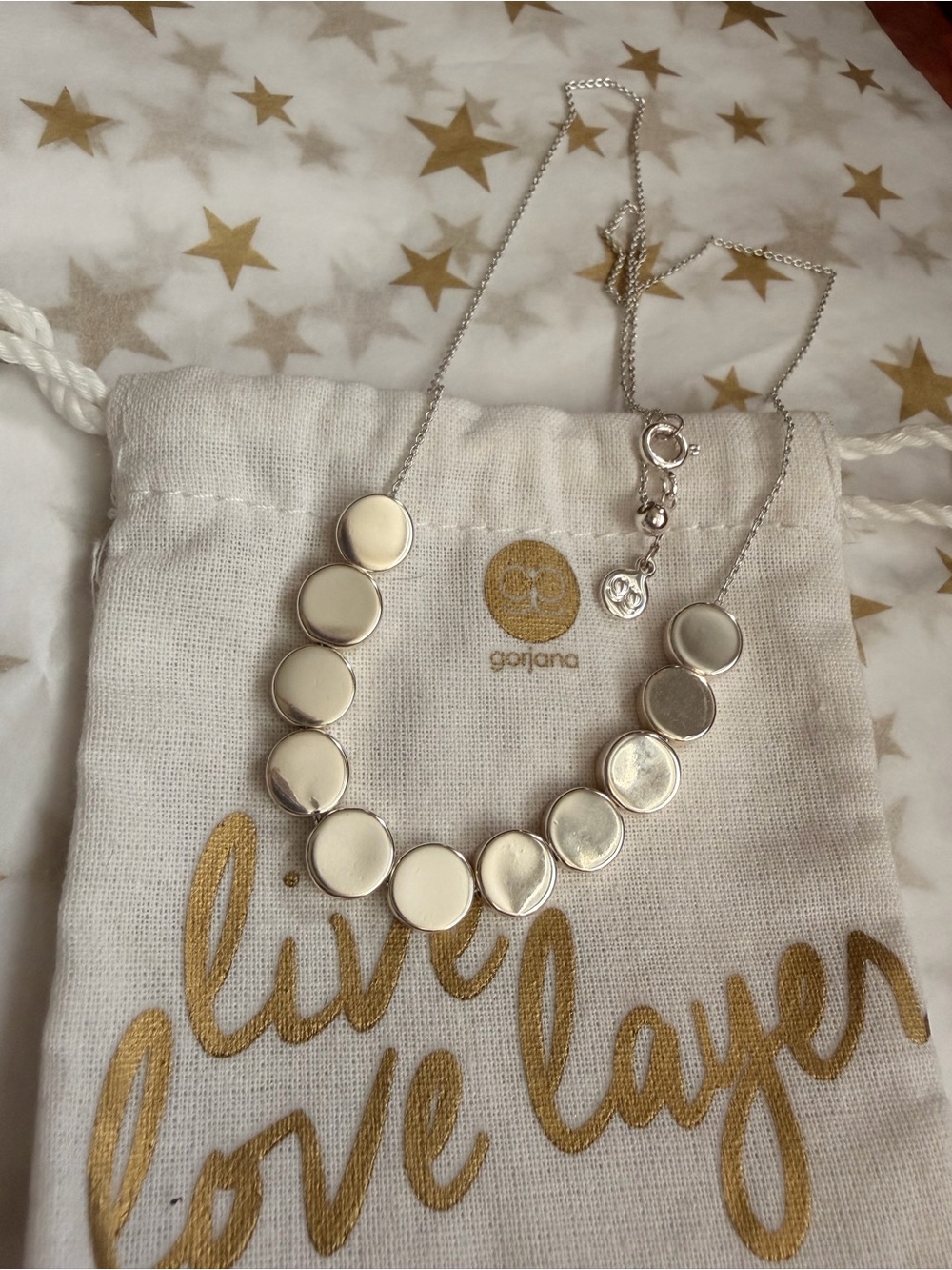 Gorjana Silver Round Disc Necklace